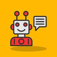 Robot Assistant Vector Icon Design