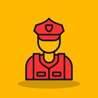 Security Guard Vector Icon Design