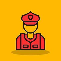 Security Guard Vector Icon Design