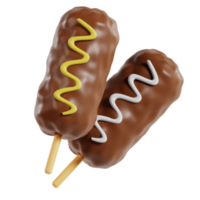 Corndog Food 3D png