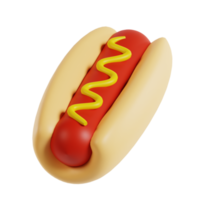 Hot-dog nourriture 3d png