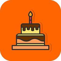 Birthday Cake Vector Icon Design