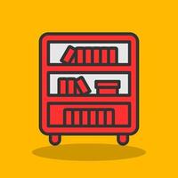 Book Shelf Vector Icon Design