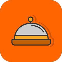 Food Tray Vector Icon Design