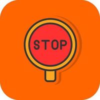 diseño de icono de vector de señal de stop