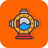 Diving Helmet Vector Icon Design