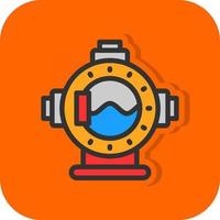 Diving Helmet Vector Icon Design