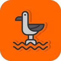 Seagull Vector Icon Design