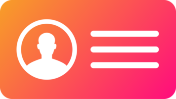 Identification card icon in gradient colors. Id card signs illustration. png