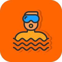 Diver Vector Icon Design