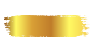 Gold brush stroke isolated png