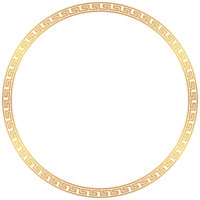 oro griego circulo frontera transparente png