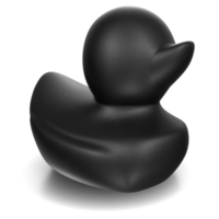 Black duck isolated on transparent png
