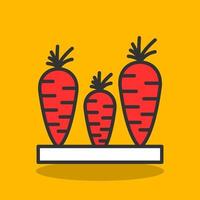 diseño de icono de vector de zanahorias