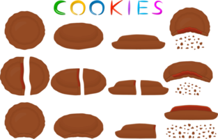 Various sweet tasty cookie png