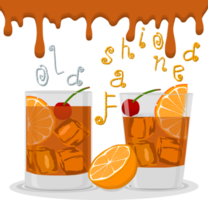 Various sweet tasty natural alcohol cocktail png