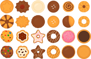 Various sweet tasty cookie png