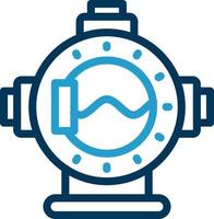 Diving Helmet Vector Icon Design