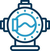 Diving Helmet Vector Icon Design