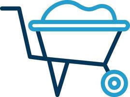 Wheelbarrow Vector Icon Design