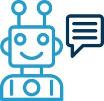 Robot Assistant Vector Icon Design