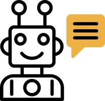 Robot Assistant Vector Icon Design