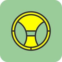 Steering Wheel Vector Icon Design