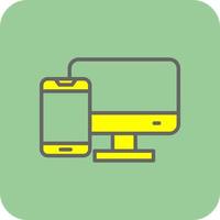 Computer To Mobile Vector Icon Design