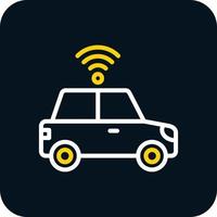 Driverless Car Vector Icon Design