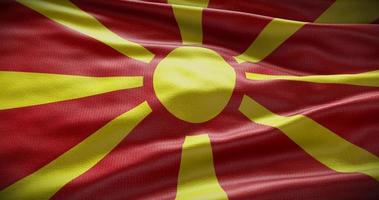 North Macedonia national flag background illustration. Symbol of country photo