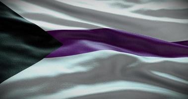 Demisexual symbol flag background. 3D illustration photo