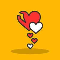 Broken Heart Vector Icon Design