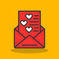 diseño de icono de vector de carta de amor