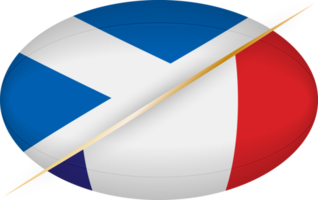 skottland mot Frankrike ikon i de form av en rugby boll png