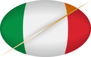 Ireland vs Italy icon in the shape of a rugby ball png