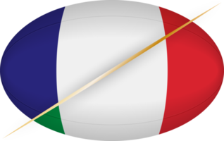 França vs Itália ícone dentro a forma do uma rúgbi bola png