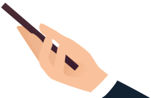 Businessman touching mobile phone.hands pointing index finger, touch screen interaction png