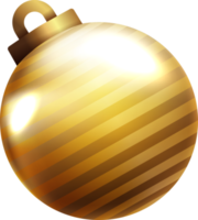 3d realistisch Weihnachten Ornament Dekoration golden Flitter Ball png