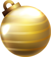 3d realistisch Weihnachten Ornament Dekoration golden Flitter Ball png