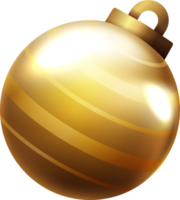 3d realistisch Weihnachten Ornament Dekoration golden Flitter Ball png