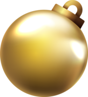 3d realistisch Weihnachten Ornament Dekoration golden Flitter Ball png