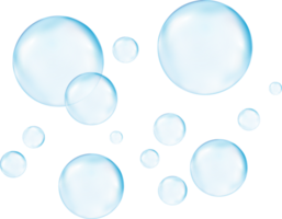realistisch transparent 3d Luftblasen unter Wasser . Seife Luftblasen Illustration png