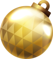 3d realistisch Weihnachten Ornament Dekoration golden Flitter Ball png