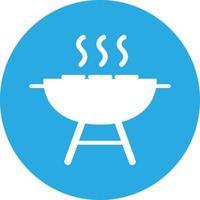 Barbeque Grill Food Solid Icon vector