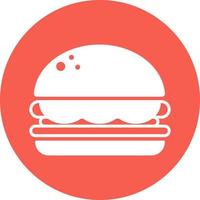 hamburguesa comida sólido icono vector