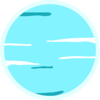 Uranus icoon, zonne- systeem icoon. png