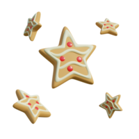 star gingerbread on transparent background png