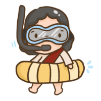 god swim element illustration png