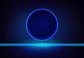 Modern Holographic Globe on Technology Background vector