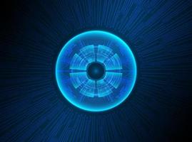 Modern Holographic Eye ball on Technology Background vector